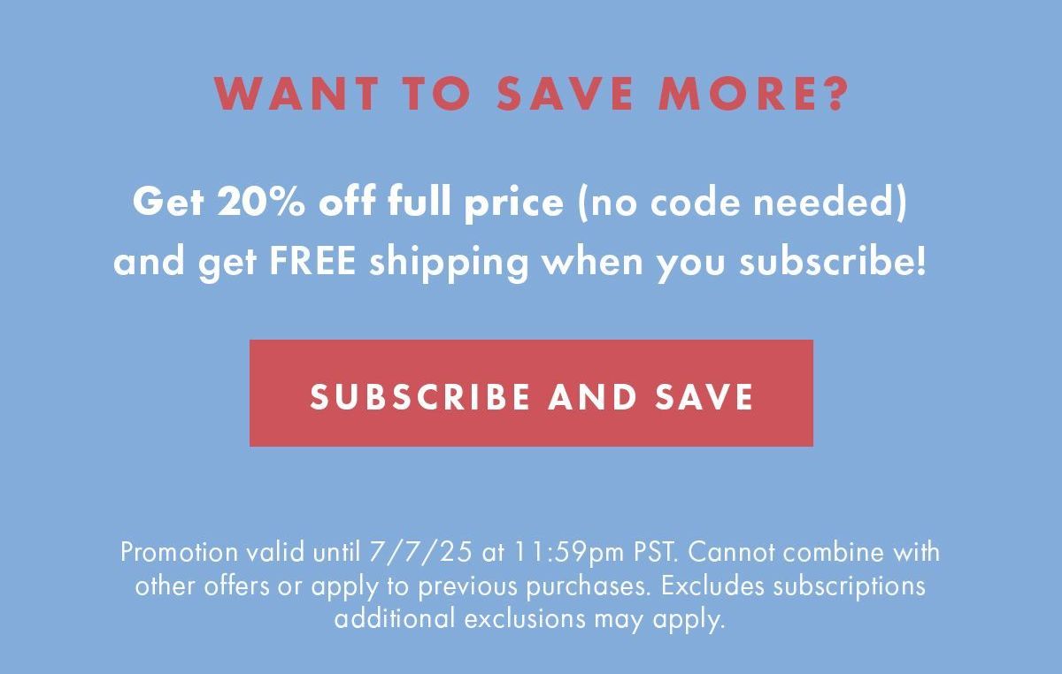 Get 20% Off full price