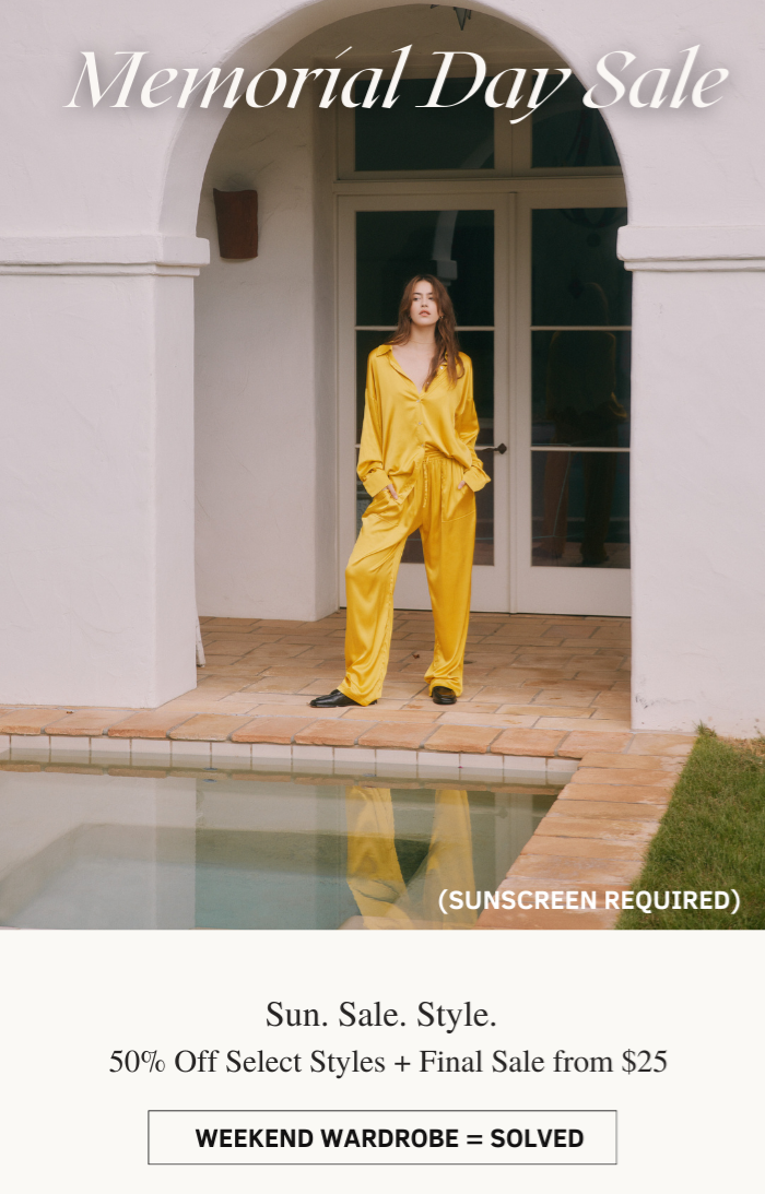 Memorial Day Sale: 50% Off & Final Sale Steals from $25