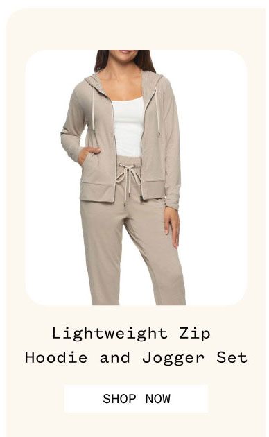 Lightweight Zip Hoodie and Jogger Set