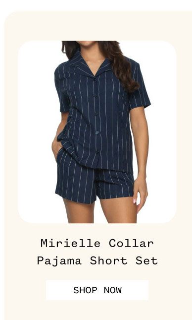 Mirielle Collar Pajama Short Set