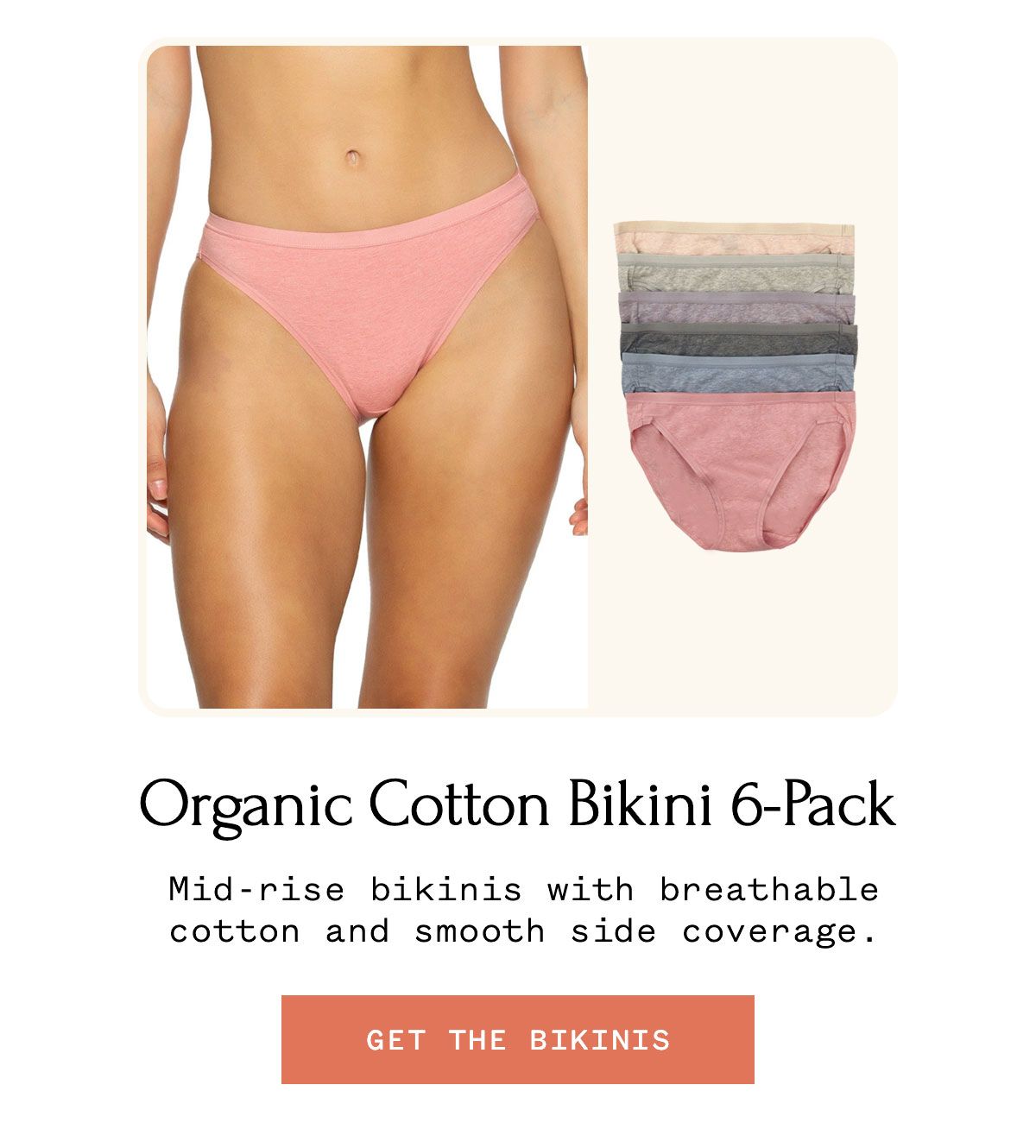 Organic Cotton Bikini 6-Pack Organic Cotton Bikini 6-Pack
