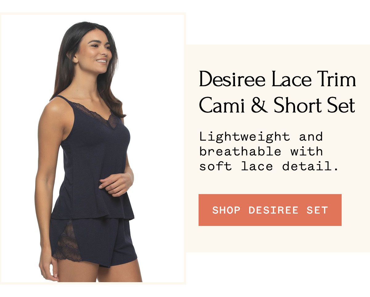Desiree Lace Trim Cami & Short Set Desiree Lace Trim Cami & Short Set
