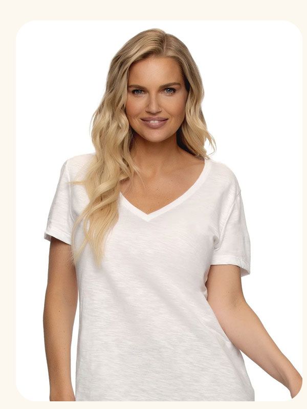 Slub Jersey V-Neck T-Shirt