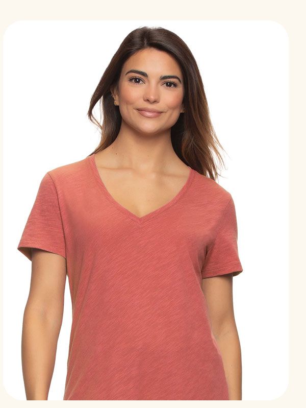 Slub Jersey V-Neck T-Shirt