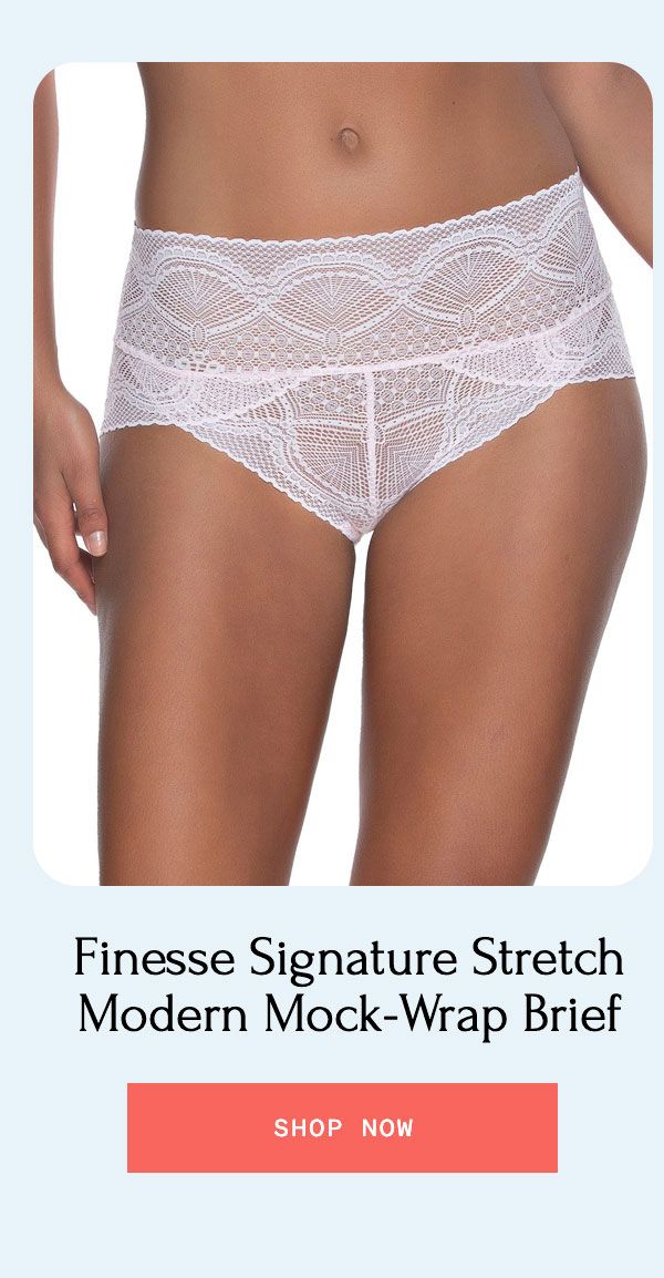 Finesse Signature Stretch Modern Mock-Wrap Brief