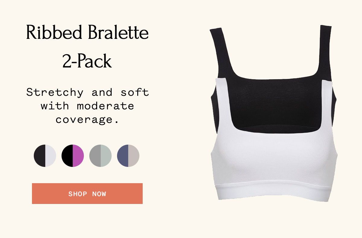Ribbed Bralette 2-Pack Ribbed Bralette 2-Pack