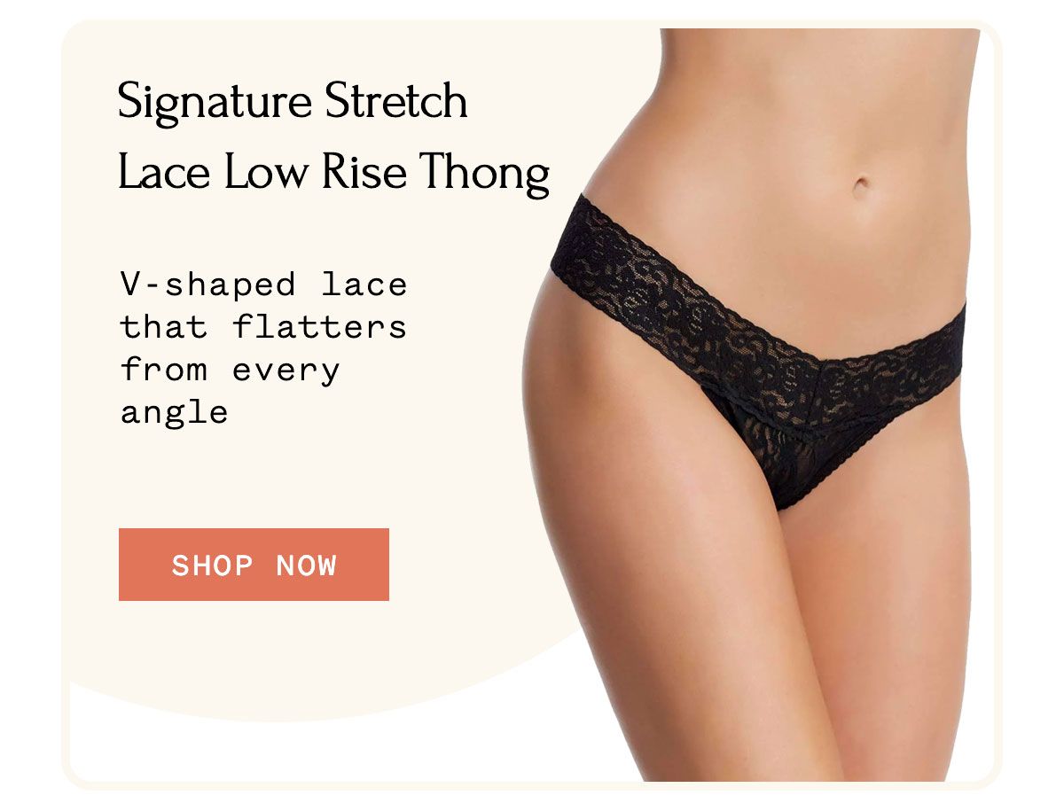 Signature Stretch Lace Low Rise Thong