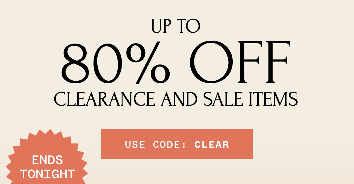 Up to 80% OFF Clearance and Sale Items