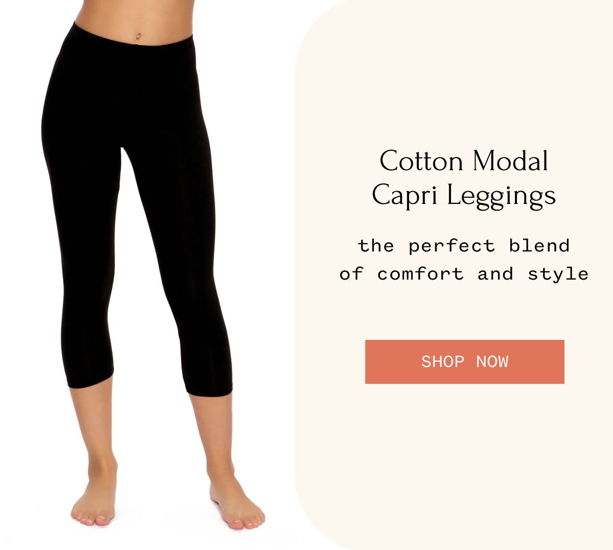 Cotton Modal Capri Leggings the perfect blend of comfort and style Shop Now