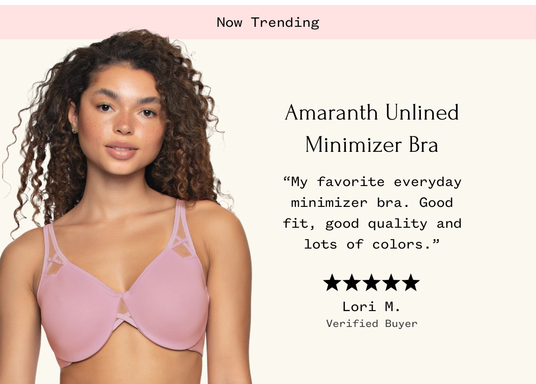 Amaranth Unlined Minimizer Bra