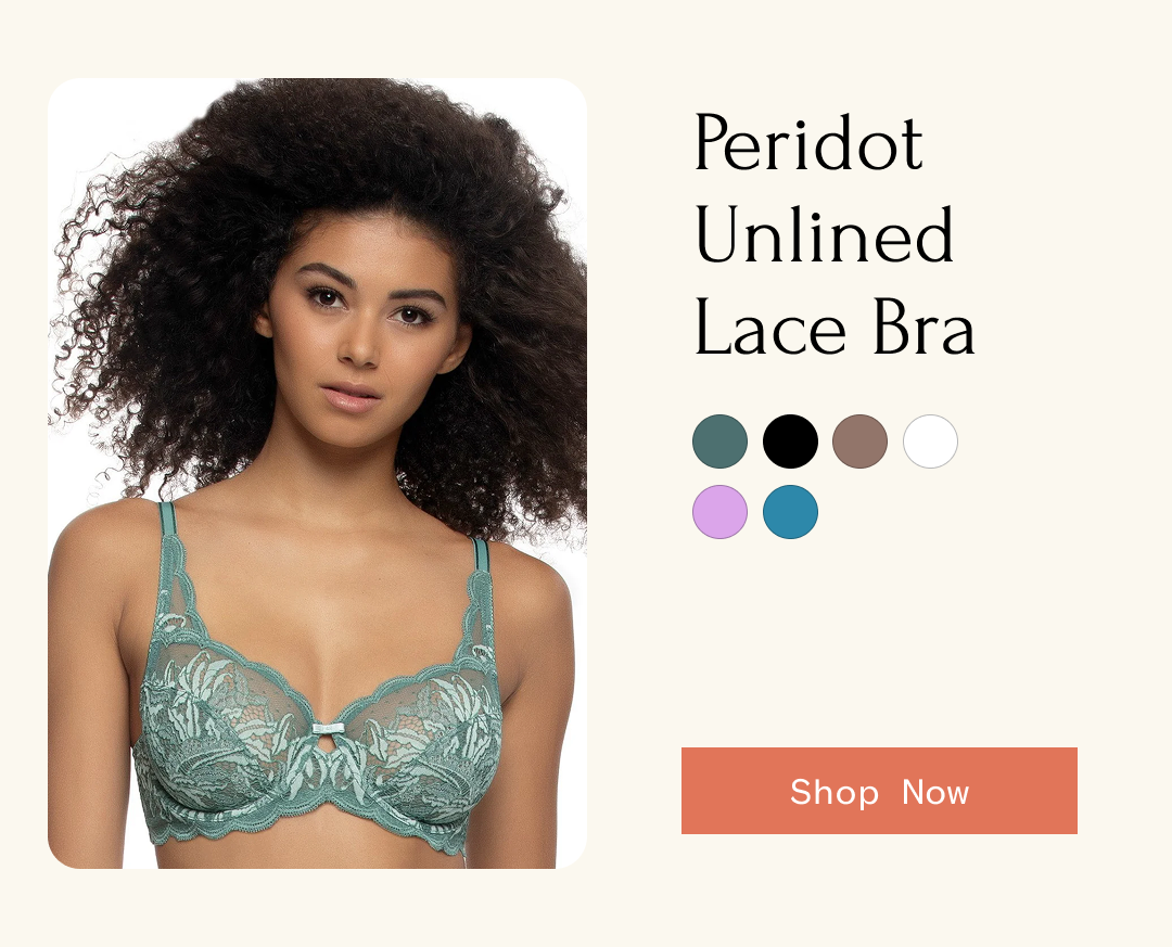 Peridot Unlined Lace Bra